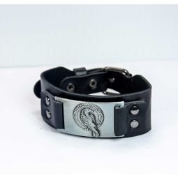 Vegan Leather Adjustable Bracelet - Raven Black (Each)
