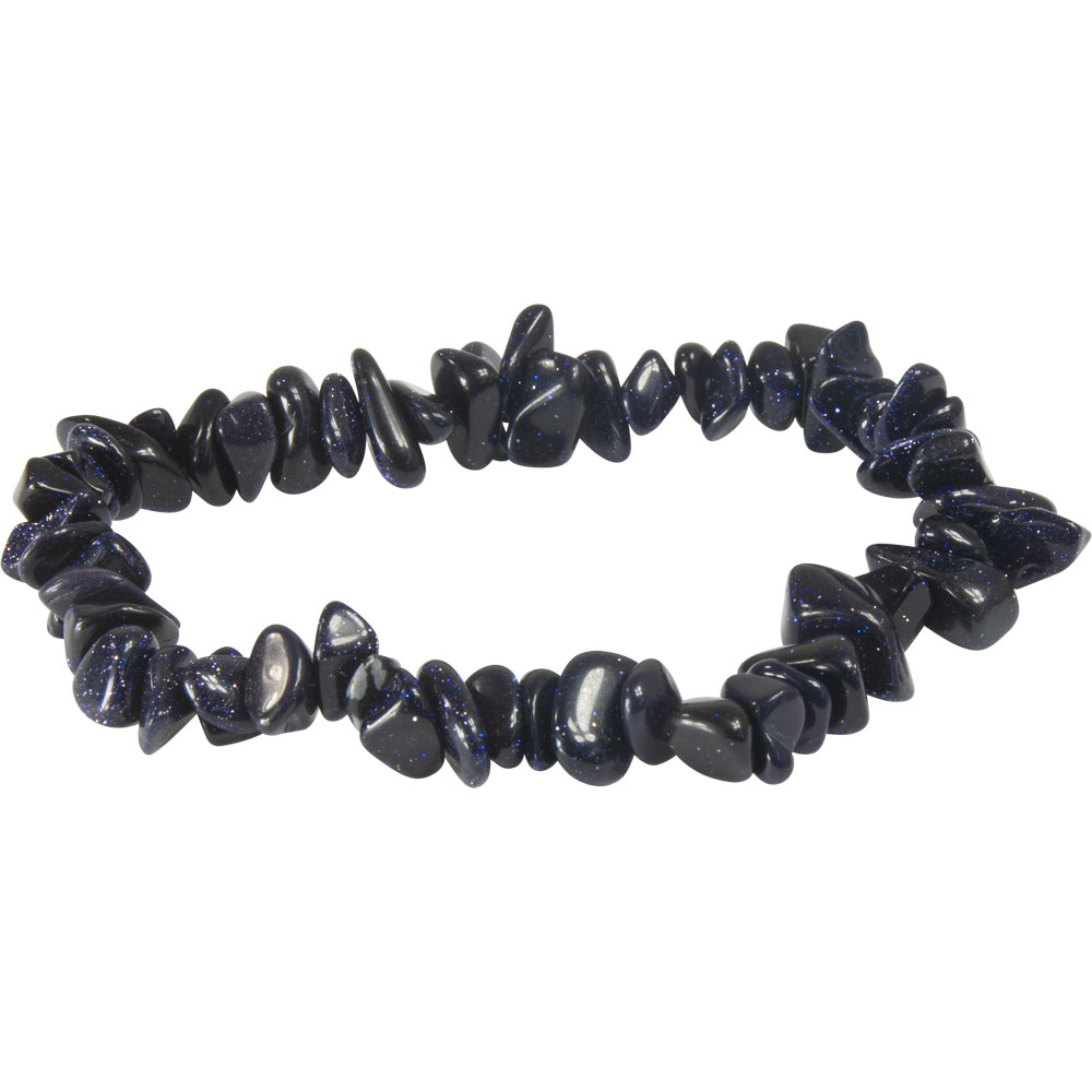 Elastic Chips BRACELET - Blue Goldstone (Each)