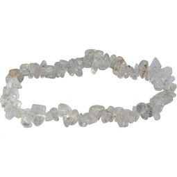 Elastic Chips Bracelet - Clear Quartz (Each)