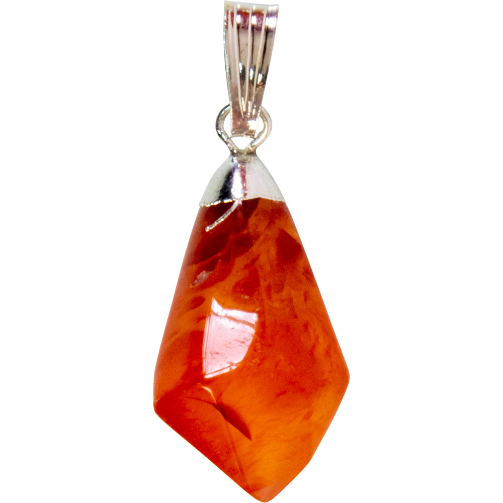 DIAMOND Shape Stone Pendant Carnelian (Each)