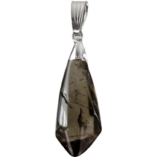 Diamond Shape Stone Pendants Smokey Quartz (Each)
