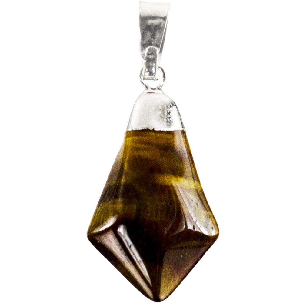 DIAMOND Shape Stone Pendants Tiger Eye (Each)