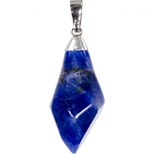 Diamond Shape Stone Pendants Sodalite (Each)