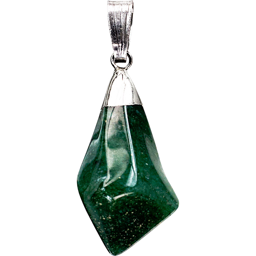 DIAMOND Shape Stone Pendants  Green Aventurine  (Each)