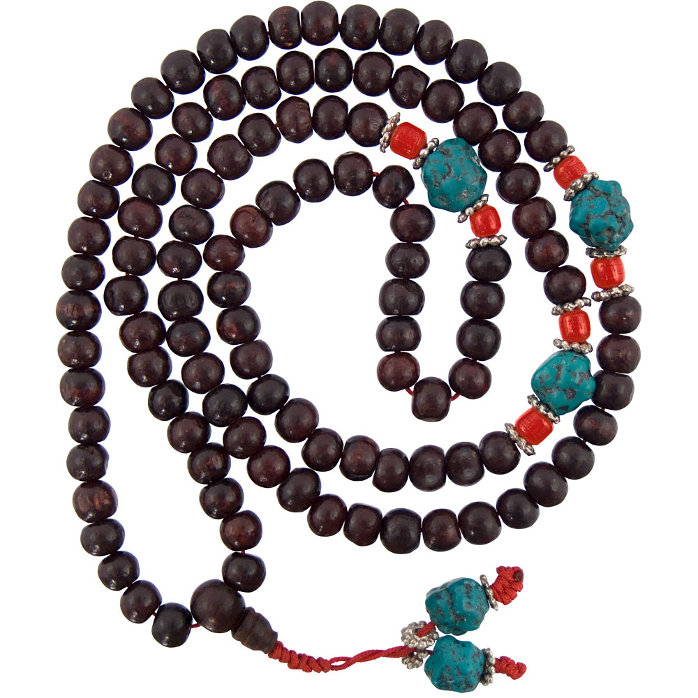 Mala BEADS Rosewood and Turquoise (Each)