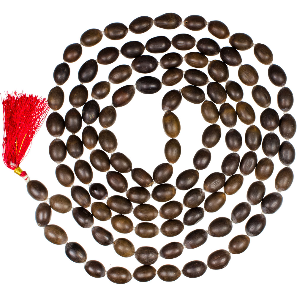 Mala Dark Lotus Seed w/RED Tassel (each)
