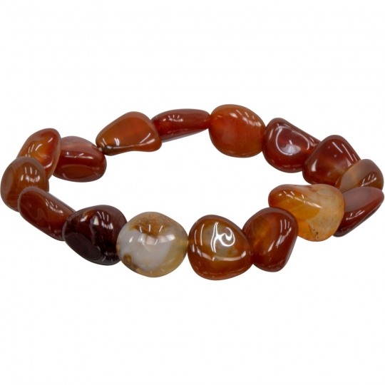 Tumbled Stones Bracelet Carnelian (pack of 6)