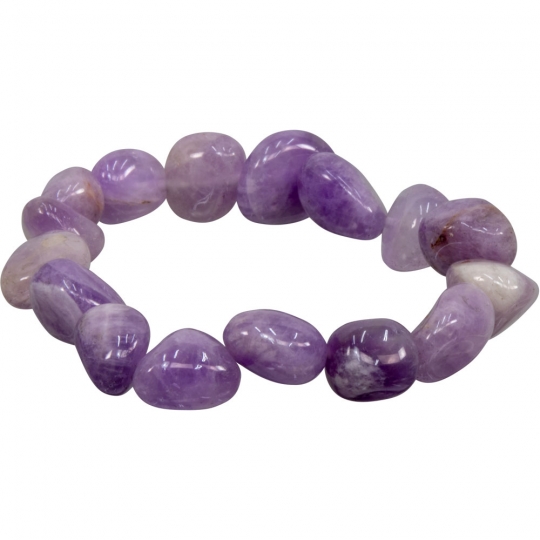 Tumbled Stones Bracelet Amethyst (pack of 6)