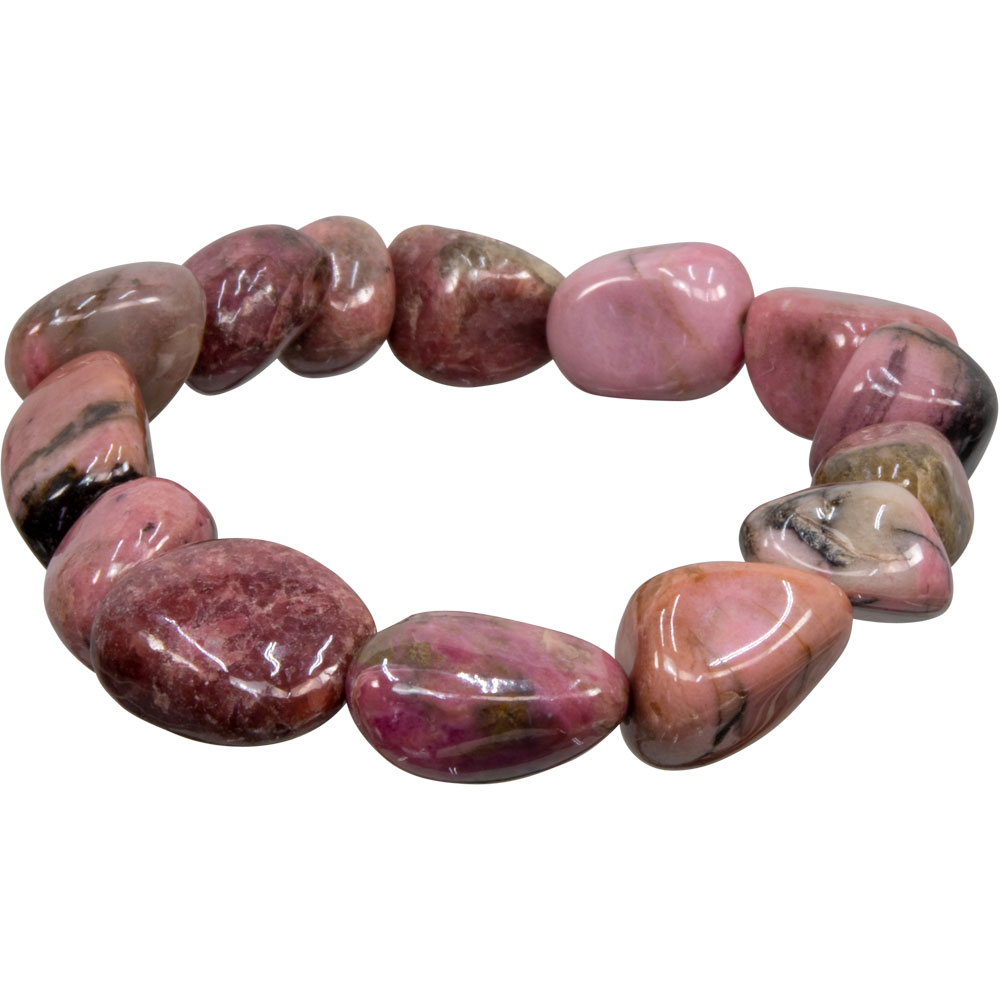 Tumbled Stones BRACELET Rhodonite (pack of 6)