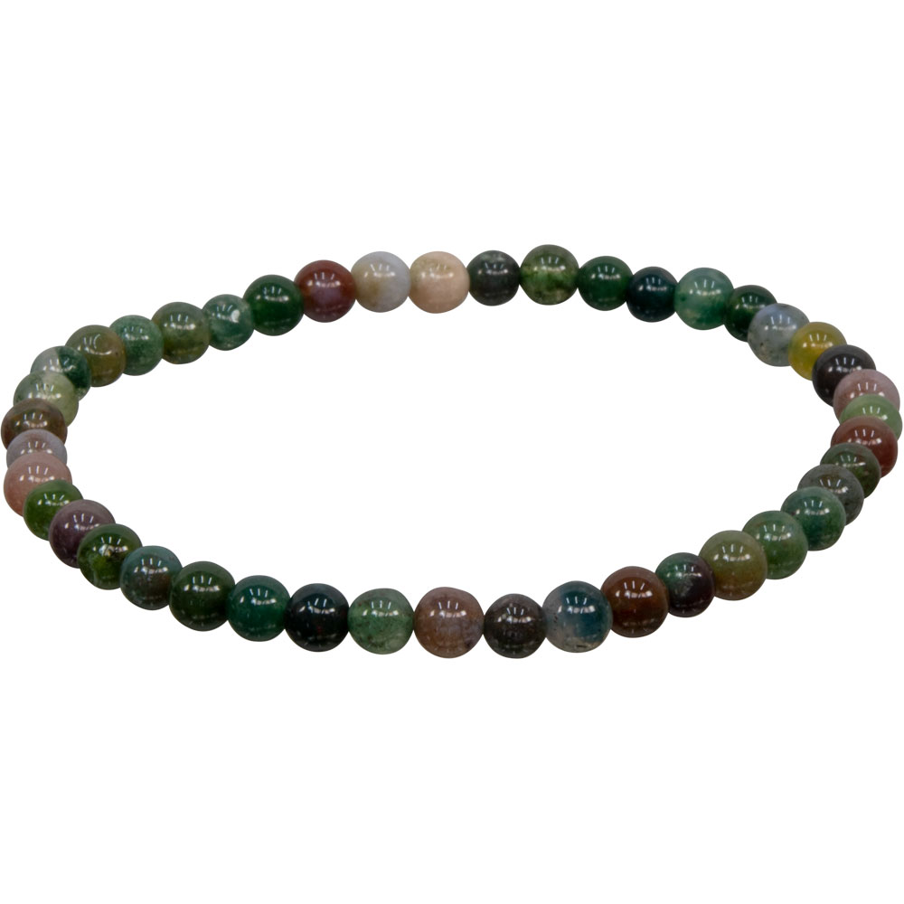 Elastic BRACELET 4mm Round Beads - Fancy Jasper (Each)