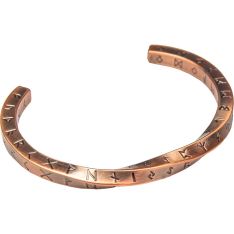 Stainless Steel Viking Twist Bracelet - Nordic Runes Copper (Each)