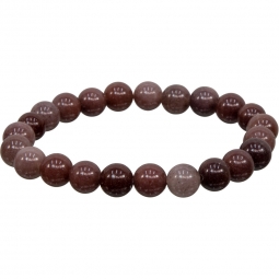 Elastic Bracelet 8mm Round Beads - Purple Aventurine (Each)