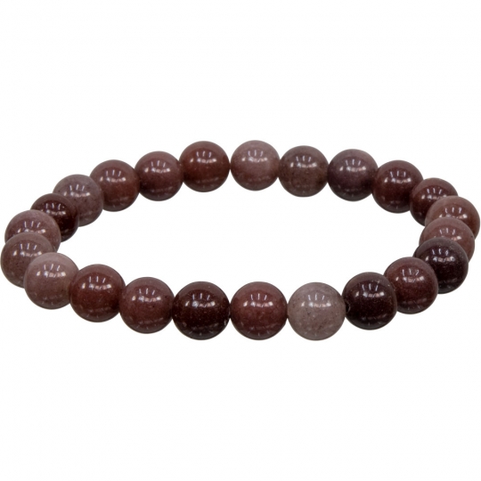 Elastic Bracelet 8mm Round Beads - Purple Aventurine (Each)