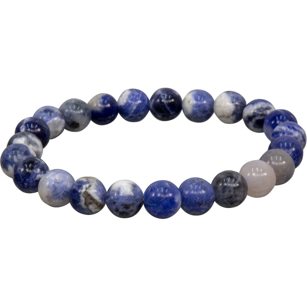 Elastic Bracelet 8mm Round BEADS - Sodalite (Each)