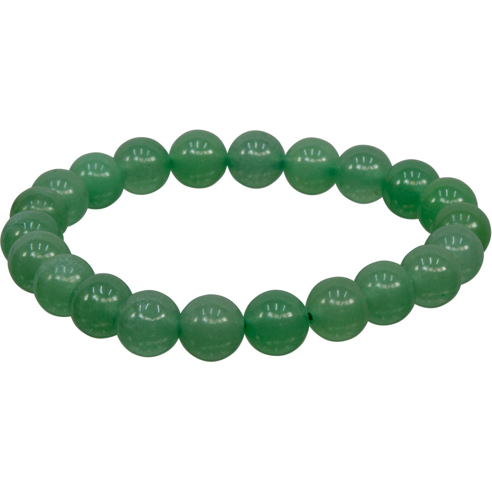 Elastic Bracelet 8mm Round BEADS - Green Aventurine (Each)