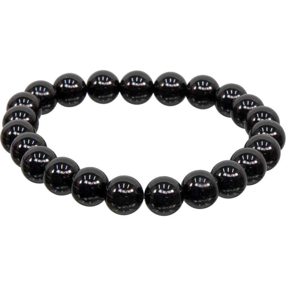 Elastic Bracelet 8mm Round BEADS - Black Onyx (Each)