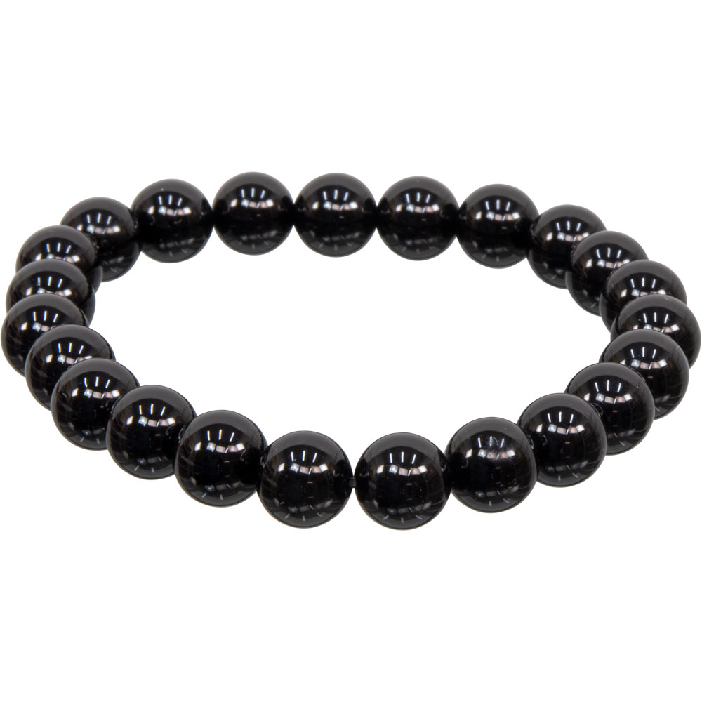 Elastic BRACELET 8mm Round Beads - Black Onyx (Each)