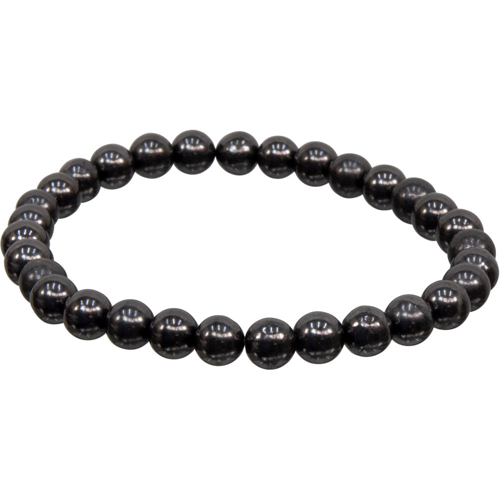 Elastic Bracelet 8mm Round BEADS - Shungite (Each)