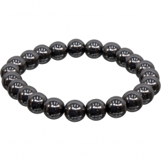 Elastic Bracelet 8mm Round Beads - Hematite (Each)