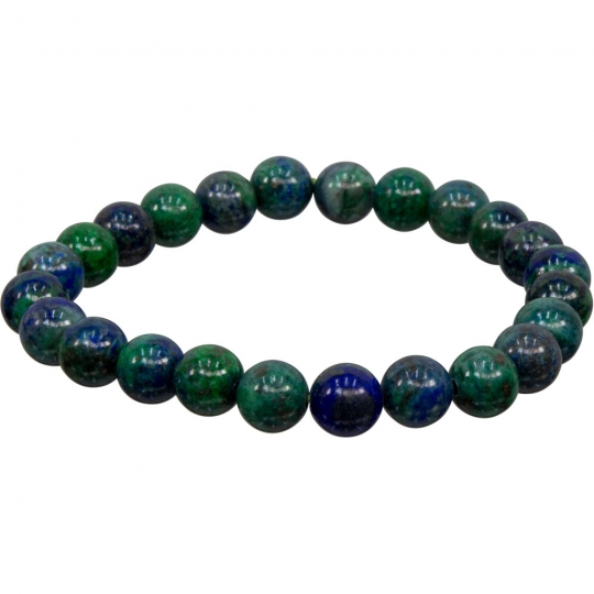 Elastic Bracelet 8mm Round Beads - Chrysocolla (Each)