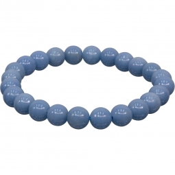 Elastic Bracelet 8mm Round Beads - Angelite (Each)