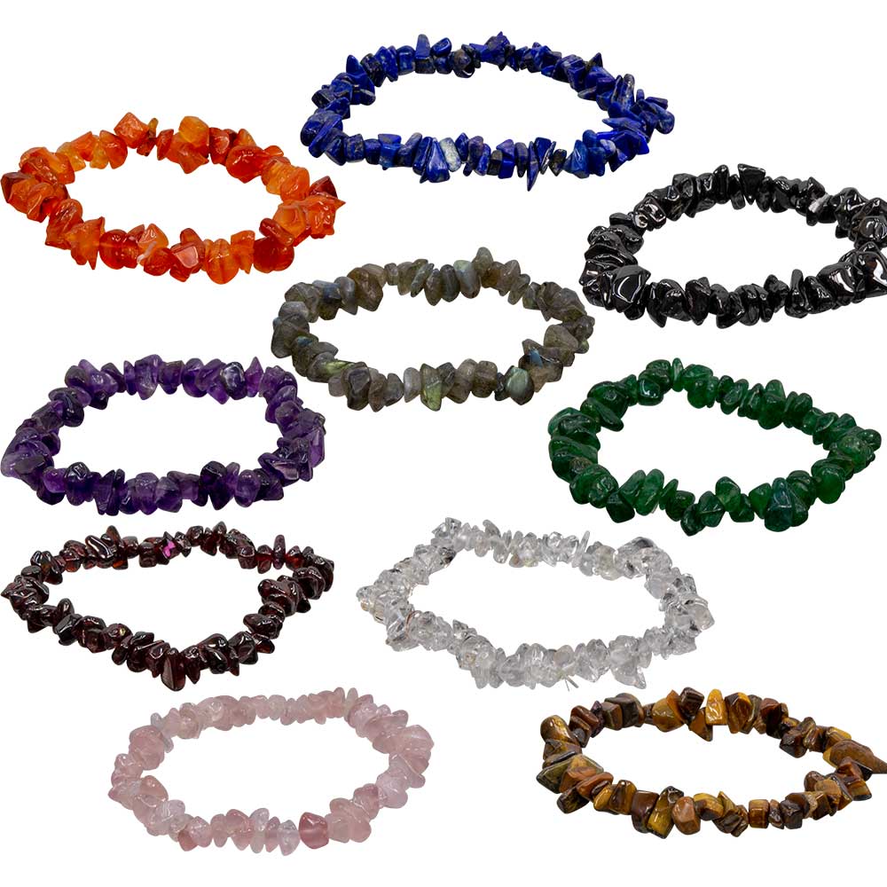 Elastic Chips Bracelets ASSORTED Pack (Pack of 10)