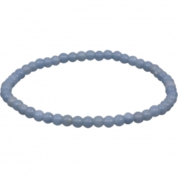 Elastic Bracelet 4mm Round Beads - Angelite (Each)