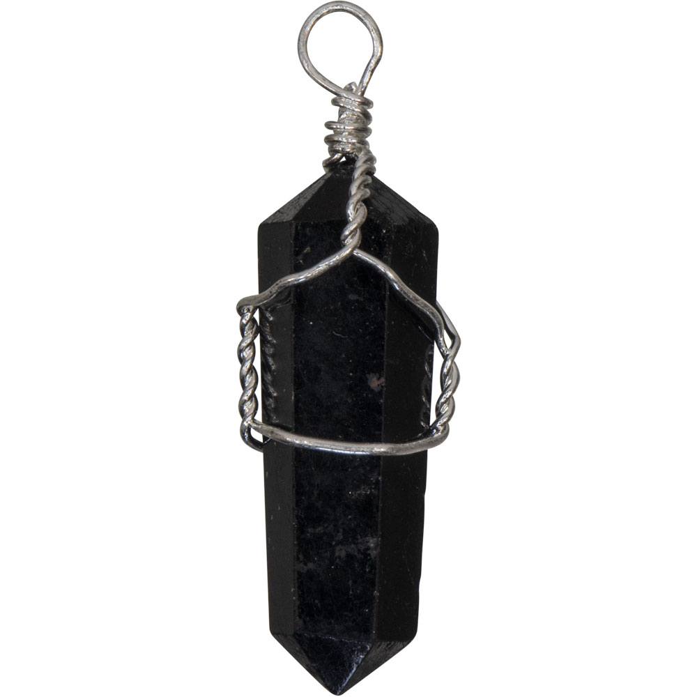 Wire Wrapped Point PENDANTs - Black Tourmaline (Pack of 5)