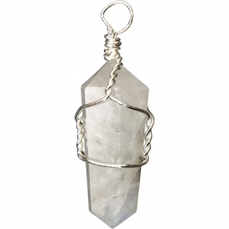 Wire Wrapped Point Pendants - Rainbow Moonstone (Pack of 5)