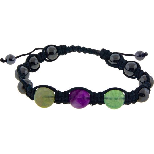 Magnetic Hematite Bracelet - Rainbow Fluorite (Each)