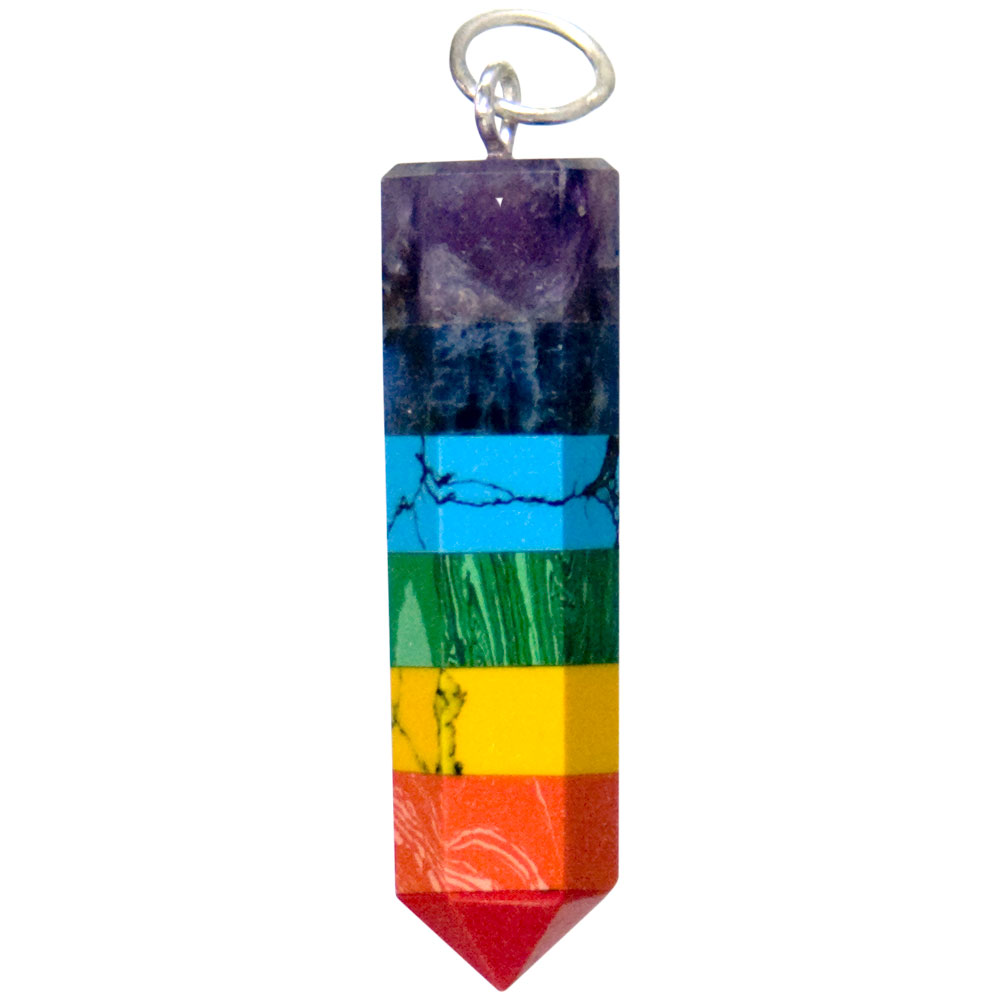 Point PENDANT  Rainbow Stone Layers (Each)