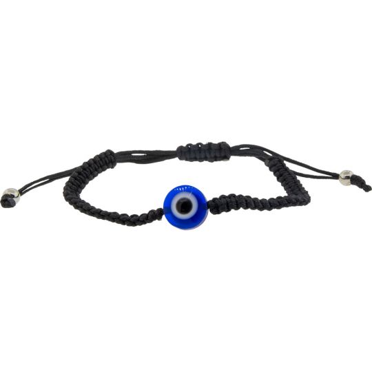 Adjustable Bracelet Black - Evil Eye (Each)