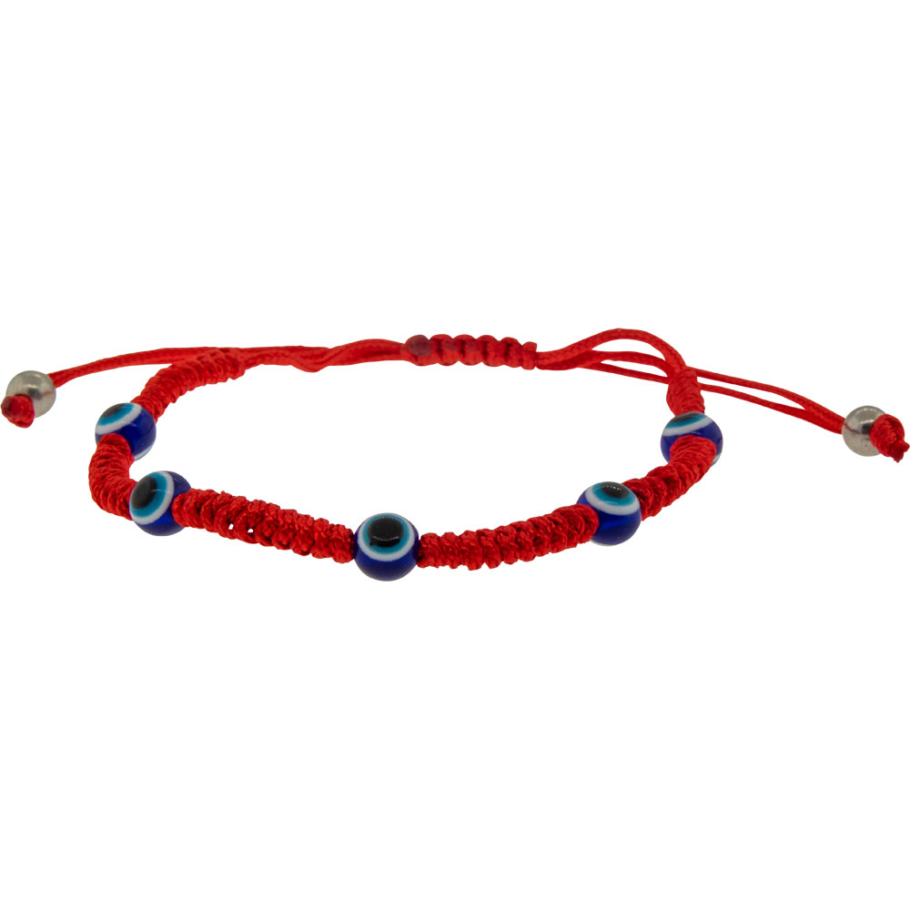 Adjustable BRACELET Red - Evil Eye (Each)