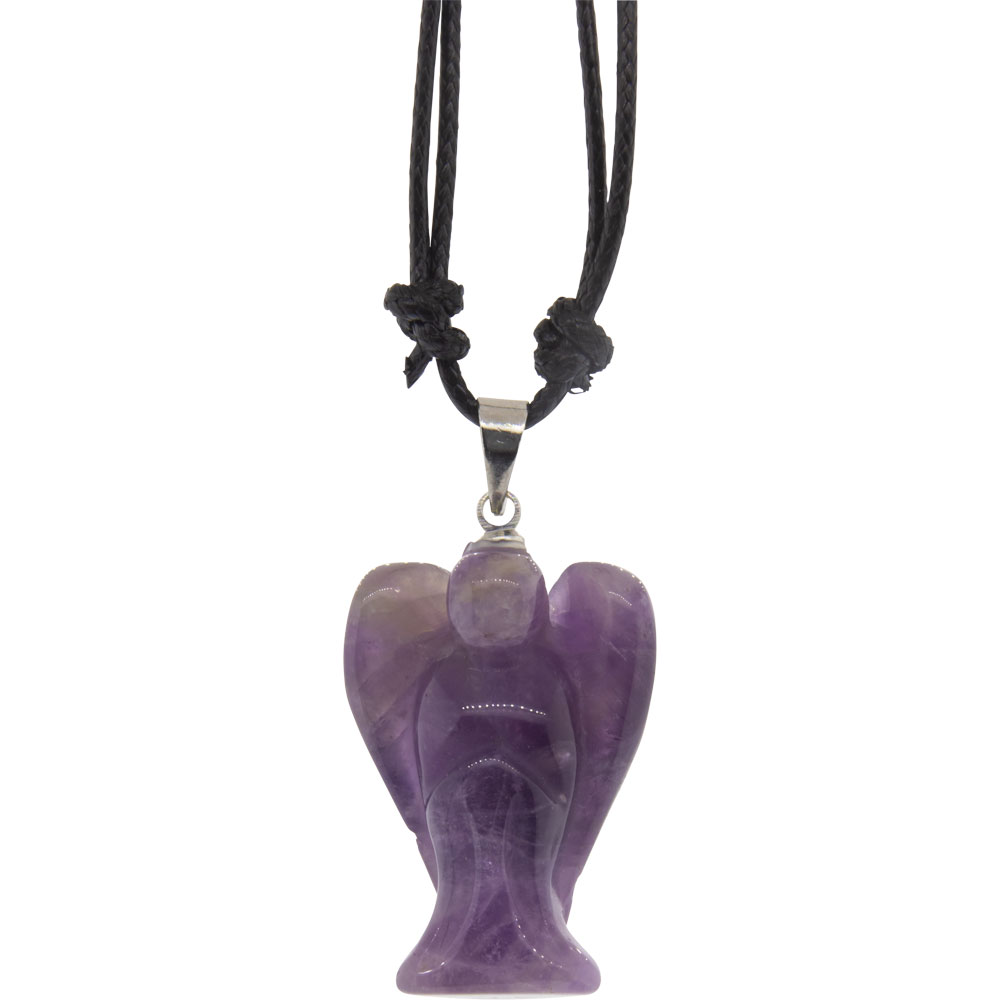 Gemstone ANGEL Necklace - Amethyst (Each)