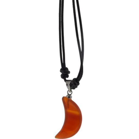 Gemstone Moon Necklace - Carnelian (Each)