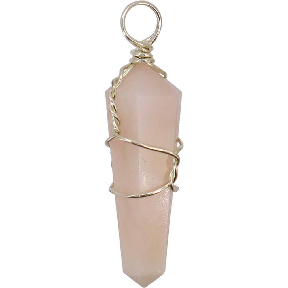 Wire Wrapped Point PENDANT - Pink Opal (Pack of 5)