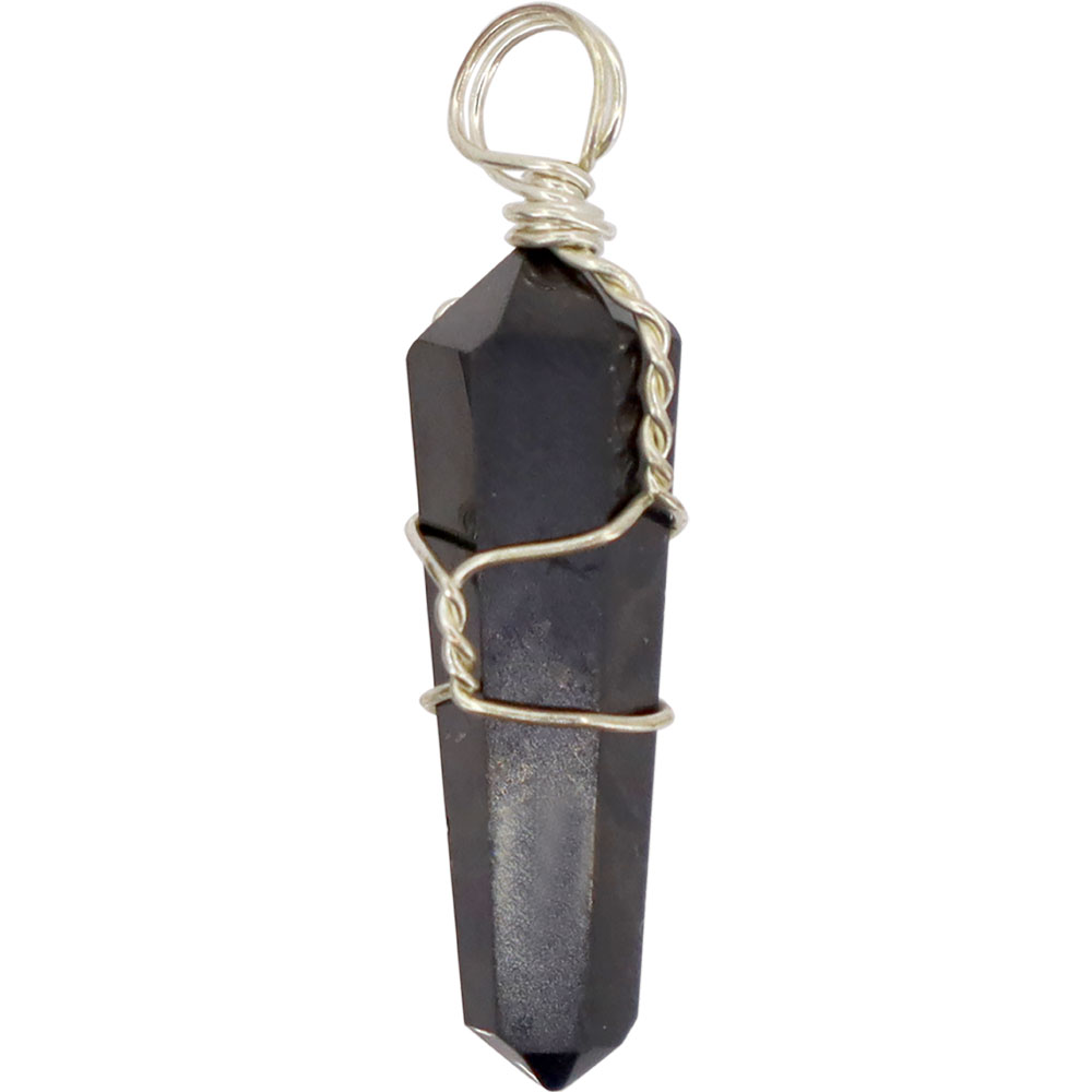 Wire Wrapped Point PENDANT - Shungite (Pack of 5)
