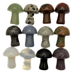 Gemstone Mini Mushrooms - Asstd (Pack of 12)