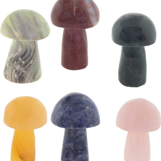 Gemstone Large Mushrooms - Asstd (Pack of 6)