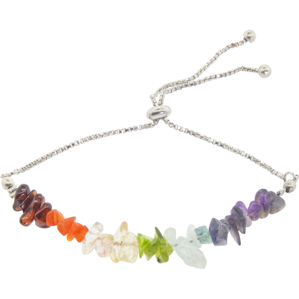 Gemstone Adjustable Chip BRACELET - Chakra (Each)