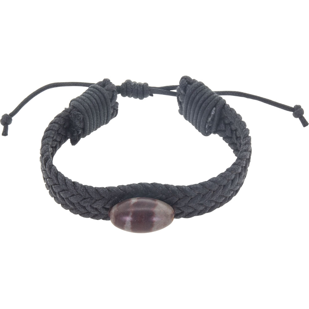 Wax Cord Braid BRACELET W/ Shiva Lingam (Each)