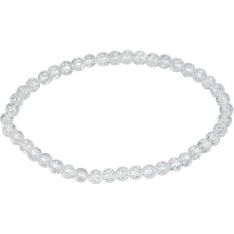 Elastic Bracelet 4mm Round Beads - Cracked Crystal (Each)