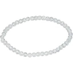 Elastic Bracelet 4mm Round Beads - Cracked Crystal (Each)