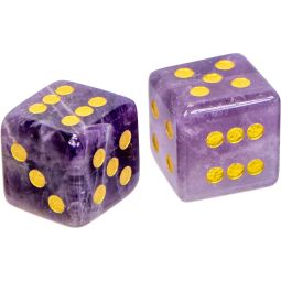 Gemstone Dice - Amethyst (Pair)