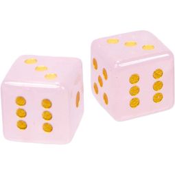 Gemstone Dice - Rose Quartz (Pair)