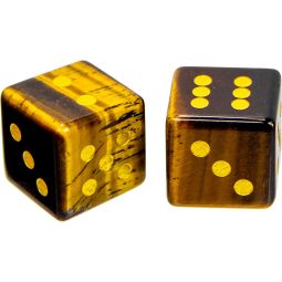 Gemstone Dice - Tiger Eye (Pair)