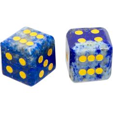 Gemstone Dice - Lapis (Pair)