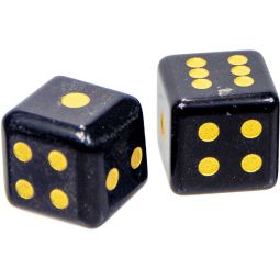 Gemstone Dice - Black Obsidian (Pair)