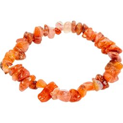 Elastic Chips Bracelet - Carnelian (Each)