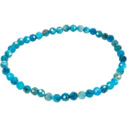 Elastic Bracelet 4mm Faceted Beads - Apatite (Each)